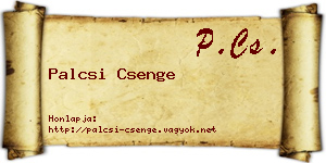 Palcsi Csenge névjegykártya